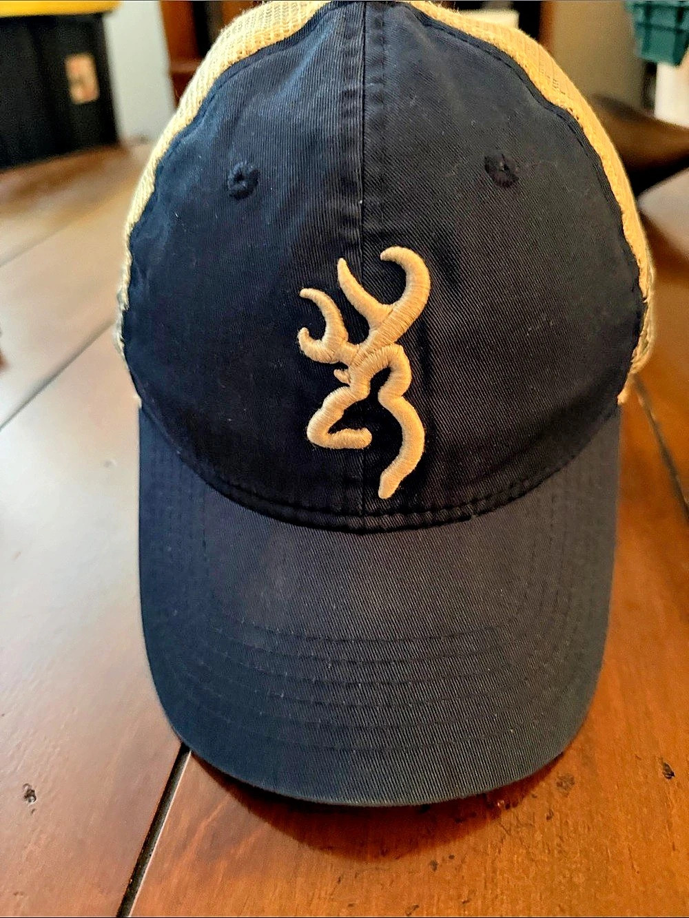 Browning Stars and Stripes Cap Trucker Hat in Black & Beige
